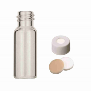 1.5mL Sample Vial Set 100 Pc. White Cap W/septum